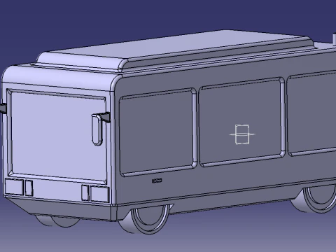 Simple 3d futuristic bus model 3D Model