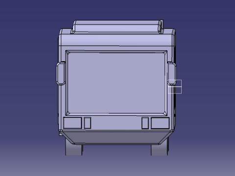 Eenvoudig 3D-futuristisch busmodel 3D Model