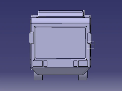 Simple 3d futuristic bus model 3D Model