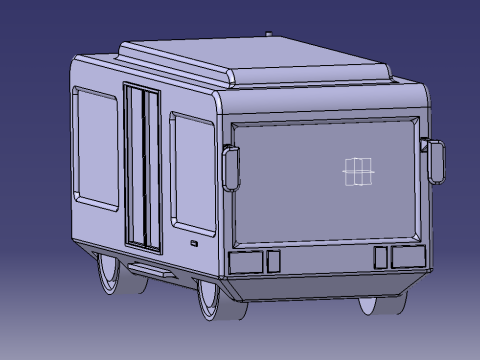 Eenvoudig 3D-futuristisch busmodel 3D Model