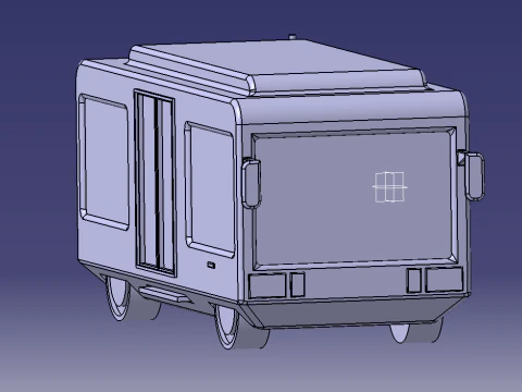 Simple 3d futuristic bus model 3D Model