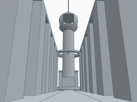 Futuristic central city 3D Model