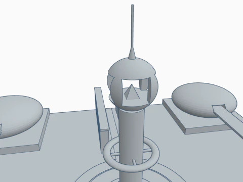 Futuristic central city 3D Model