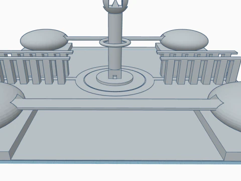 Futuristic central city 3D Model