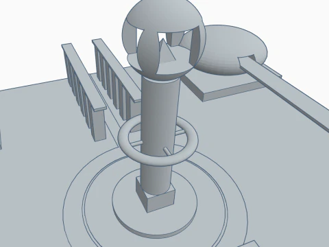 Futuristic central city 3D Model