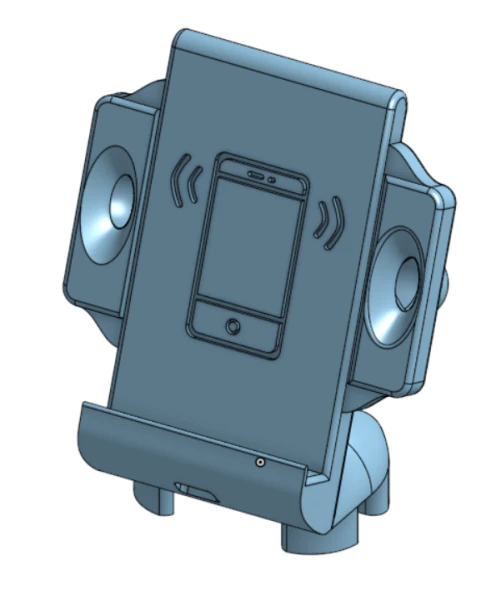 Cell Phone Holder Passive Amp 3D Print Model .c4d .max .obj .3ds .fbx .stl .blend