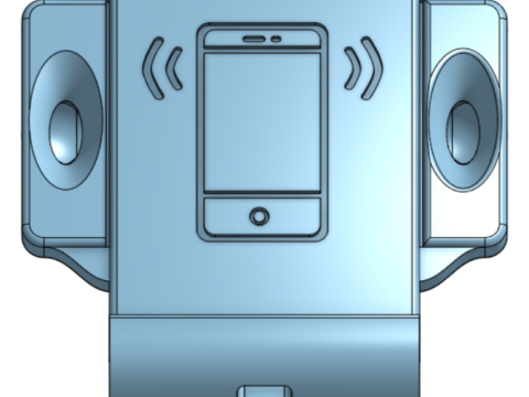 Cell Phone Holder Passive Amp 3D Print Model