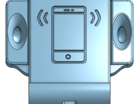 Cell Phone Holder Passive Amp 3D Print Model