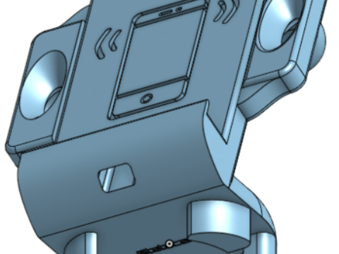 Cell Phone Holder Passive Amp 3D Print Model