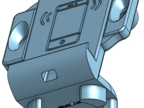 Cell Phone Holder Passive Amp 3D Print Model