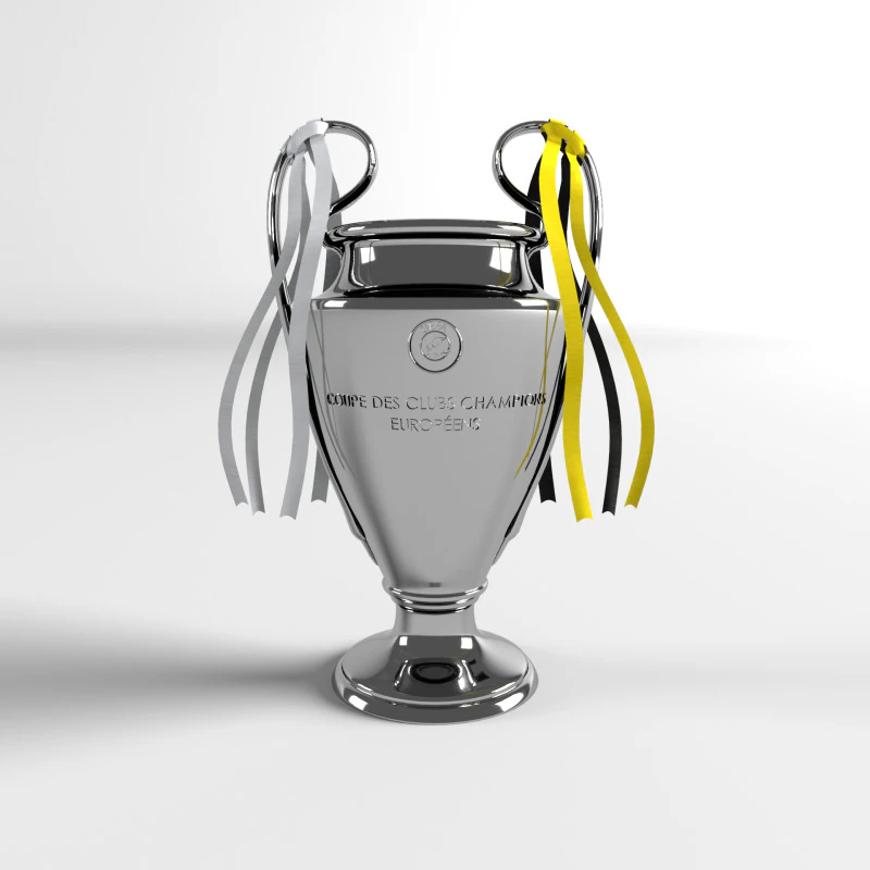 CHAMPIONS LEAGUE TROPHY 3D Model .c4d .max .obj .3ds .fbx .stl .blend 