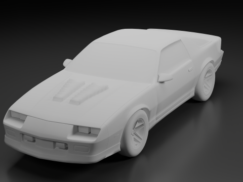 Chevrolet Camaro 1990 Classic American Muscle Car STL File for 3D Printing 3D Print Model