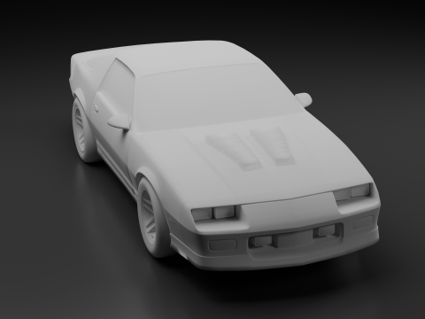 Chevrolet Camaro 1990 Classic American Muscle Car STL File for 3D Printing 3D Baskı Modeli