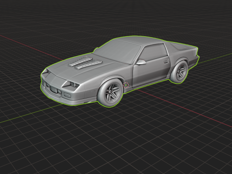 Chevrolet Camaro 1990 Classic American Muscle Car STL File for 3D Printing 3D Baskı Modeli