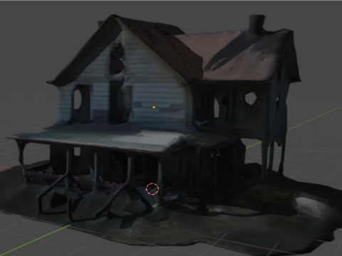 Rumah terbengkalai Model 3D