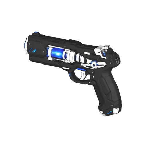 A futuristic sci-fi pistol 3D Model .c4d .max .obj .3ds .fbx .stl .blend 
