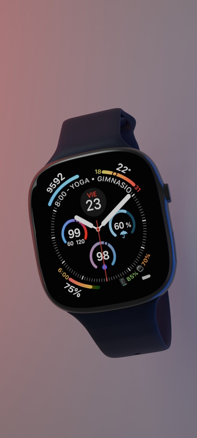 Apple Watch 3D 模型 .c4d .max .obj .3ds .fbx .stl .blend