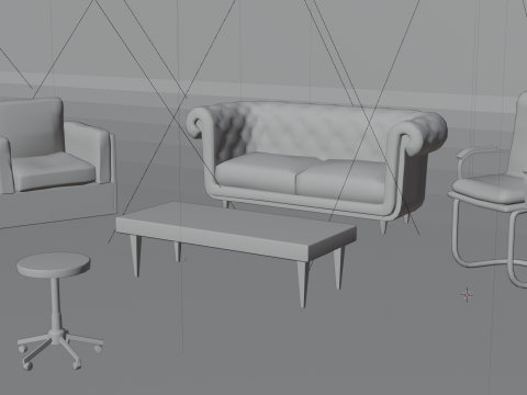 Chair Set 3D 모델