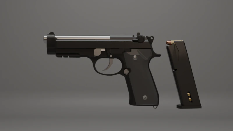 Pistola M9 Modello 3D .c4d .max .obj .3ds .fbx .stl .blend