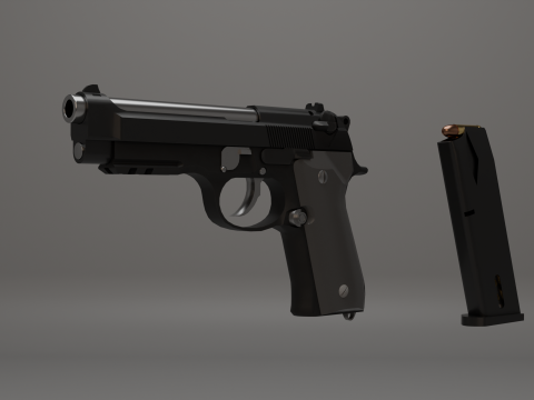 M9 Pistol 3D मॉडल
