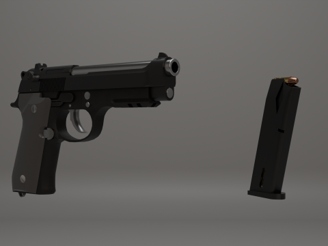 M9 Pistol 3D मॉडल