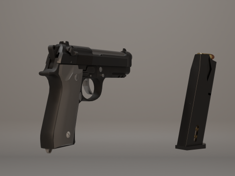 M9 Pistol 3D मॉडल