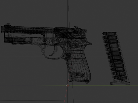 M9 Pistol 3D मॉडल
