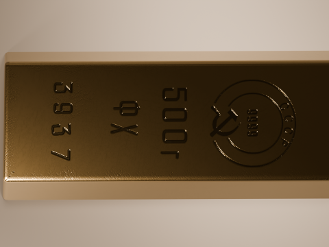 Gold Bar Modello 3D