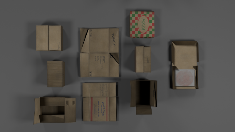 Trash Kit 3D Model .c4d .max .obj .3ds .fbx .stl .blend 