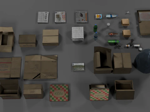 Kit de lixo Modelo 3D