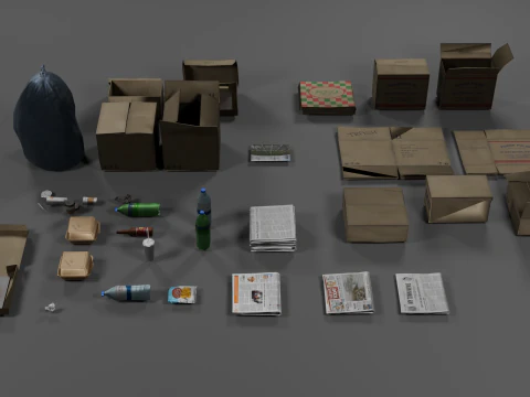Kit de lixo Modelo 3D
