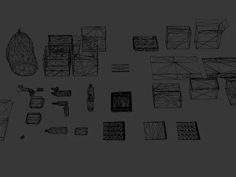 Kit de lixo Modelo 3D