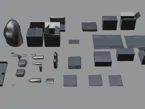 Kit de lixo Modelo 3D