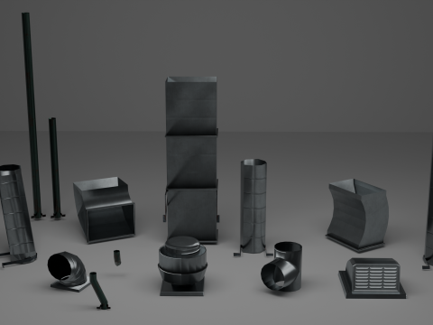 Air vent Low poly 3D Model