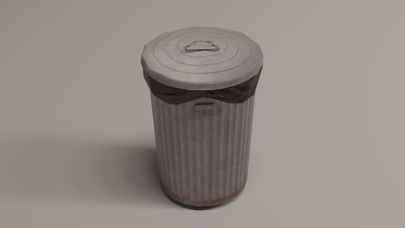 Garbage Can Kit 3D 模型 .c4d .max .obj .3ds .fbx .stl .blend 