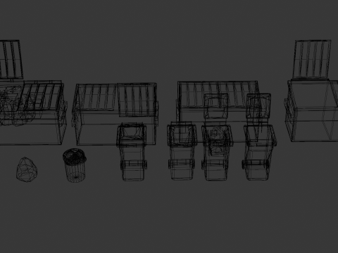 Garbage Can Kit 3D 模型