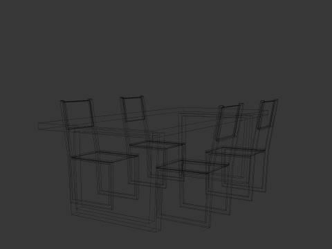 Insieme di mobili Modello 3D