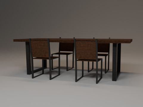 Insieme di mobili Modello 3D