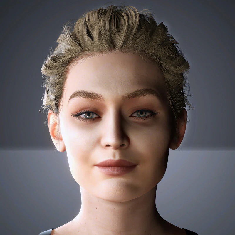 Gigi Hadid Character 3D Model .c4d .max .obj .3ds .fbx .stl .blend 