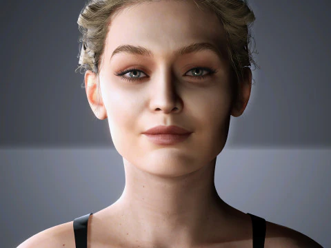 Gigi Hadid Character 3D Model