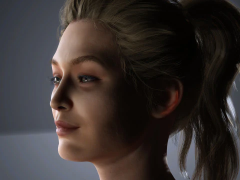 Gigi Hadid Character 3D Model