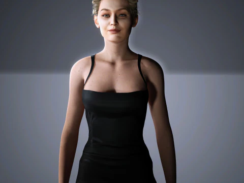 Gigi Hadid Character 3D Model