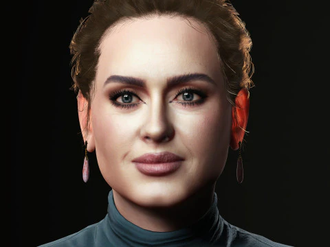 Personagem Adele Low Poly Modelo 3D