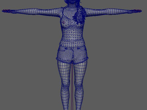 Amy Winehouse low-poly 3D 모델
