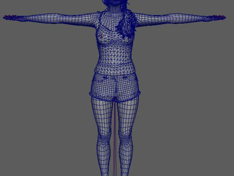 Amy Winehouse low-poly 3D Model