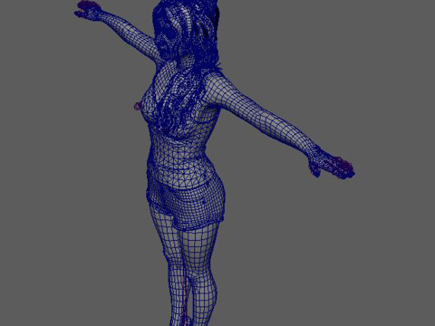 Amy Winehouse low-poly 3D 모델