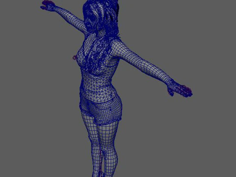 Amy Winehouse low-poly 3D Model