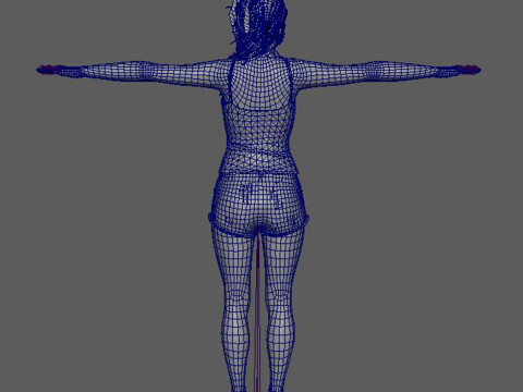 Amy Winehouse low-poly 3D 모델