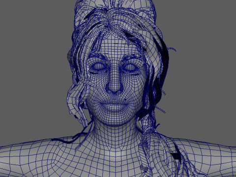 Amy Winehouse low-poly 3D 모델