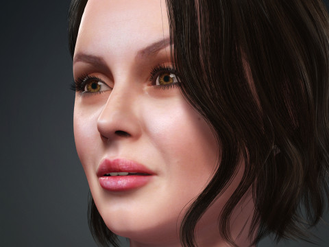 Ana De Armas - Hyper Realistic Low-poly 3D Model